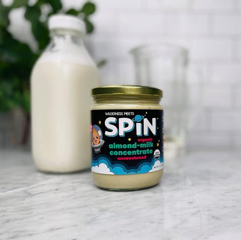 (16 2) Wilderness Poets SPiN, Organic Almond Milk Concentrate (Unsweetened) - Make Almond Milk or Non-Dairy Creamer