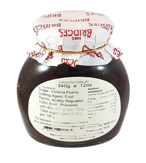 12 Mrs Bridges Victoria Plum Preserve, Ounce