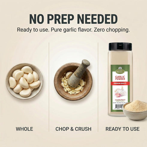 21 oz Good Tierra Ground Garlic Powder - Dehydrated Garlic Powder Seasoning for Cooking, Pantry Staples, Italian