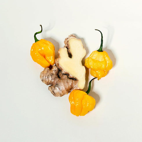 Queen Majesty Scotch Bonnet & Ginger Hot Sauce, 5 oz - All Natural, Vegan, Kosher, Gluten Free, Non-GMO, Award Winning