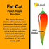 6 Peach Maple Bourbon Natural Hot Sauce & Glaze by Fat Cat Gourmet | Sweet Savory Southern Flavor | Mild Heat |