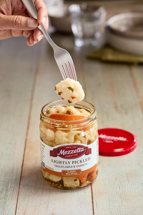 16 Oz Pack 6 Mezzetta Pickled Vegetables Cauliflower and Carrots Brined for Classic Deli-Style Flavor Crunchy Vegan