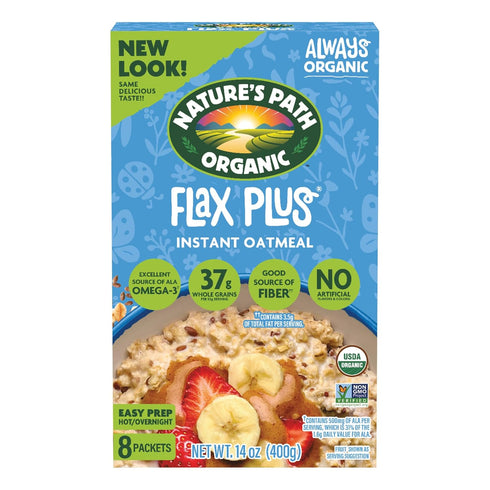 Nature's Path Organic Flax Plus Instant Oatmeal, 14 oz (Pack of 1),