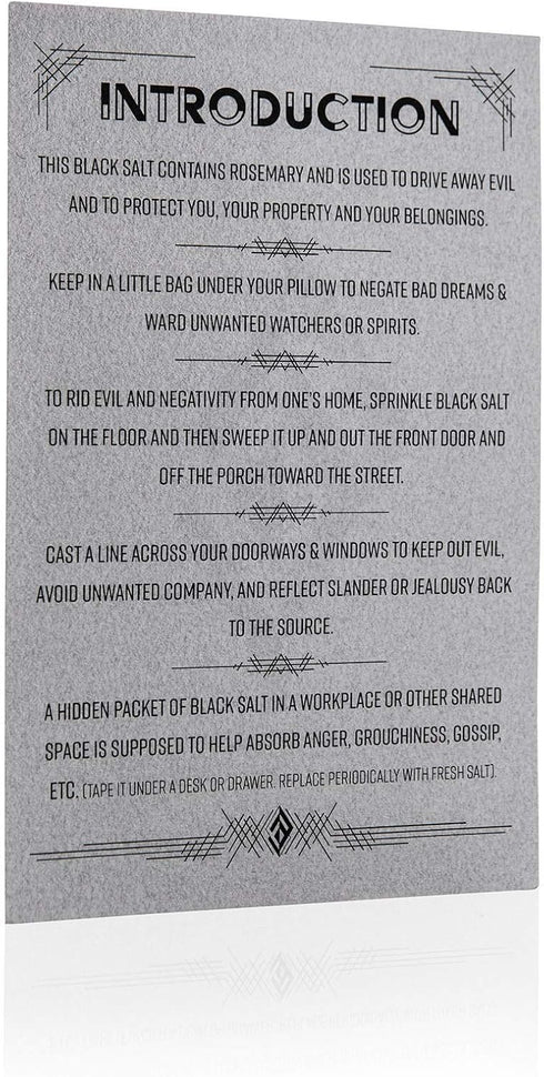 The 5th Ele (90 gr/3 Oz) Black Salt with Rosemary for Protection and Driving Away Evil