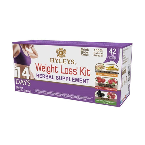 HYLEYS 14 Day Weight Loss Tea 42 Tea Bags Garcinia Cambogia, Matcha
