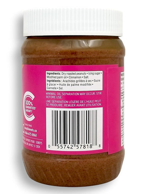 Compliments 500g/17.6 oz Cinnamon Sugar Peanut Butter Spread