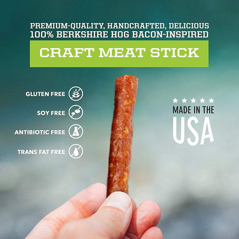 100% 6 Count (1 oz Big Fork Thai Green Curry Pork Snack Sticks Small-Batch, Hickory-Smoked Meat Sticks | Berkshire Pork