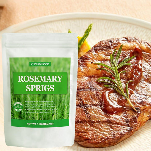 Zunhai Food 1.8oz (50g) 100% Dried Rosemary Sprigs, | Natural Rosemary Herb for Cooking, Tea & Aromatherapy | Culinary