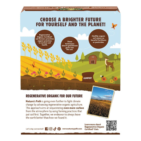 8 oz (Pack 2), Nature's Path Organic Regenerative Organic Certified Dark Chocolate & Cocoa Instant Oatmeal, of Non-GMO