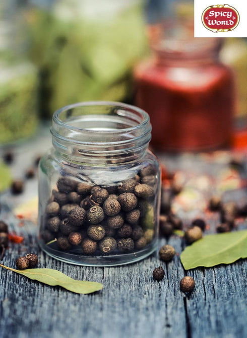 Spicy World 2oz (57g) Whole Allspice Berries Premium Quality, Natural & Vegan, Aromatic All Spice for Cooking, Baking