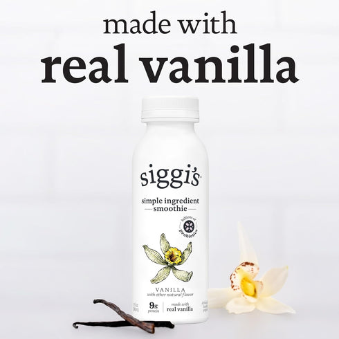 8 oz. 5 siggis Probiotic Drinkable Whole Milk Yogurt, Vanilla, Single Serving, Only Ingredients