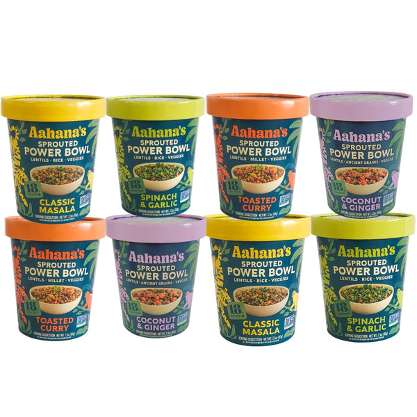 Aahana's Sprouted Power Bowls | Lentil Bowl, Vegan Gluten-Free Meals Ready-To-Eat| High