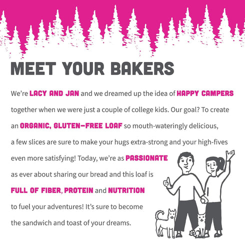 17.4 oz (Pack 2) Happy Campers Cravin Raisin Cinnamon Spice Gluten Free Bread, Organic, Non-GMO, Vegan, Loaf