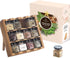 3-Tier 12 12 TILZ GEAR Wooden Spice Rack, Filled Glass Jars, Organic Spices Included, Brown