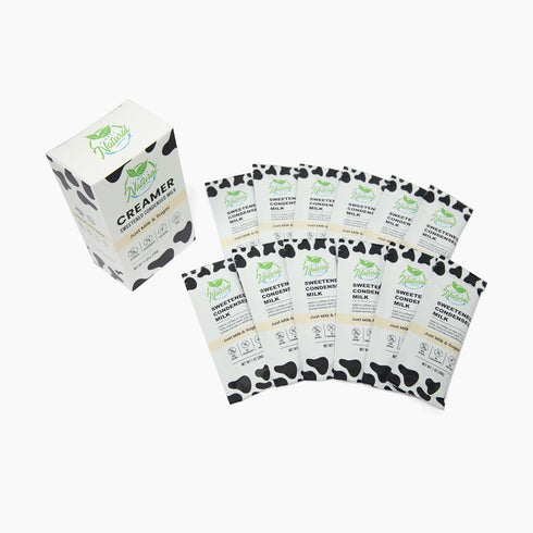 12 28 (12) Simply Natural Sweetened Condensed Milk Creamer, Single-Serve gram Sachets, Made in USA, No Additives