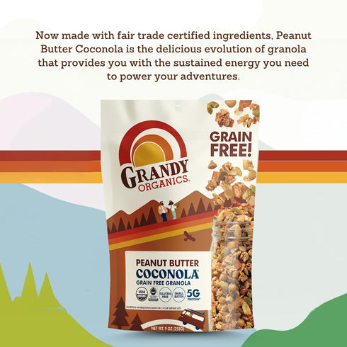 9 Grandy Organics, Coconola Peanut Butter Organic, Ounce