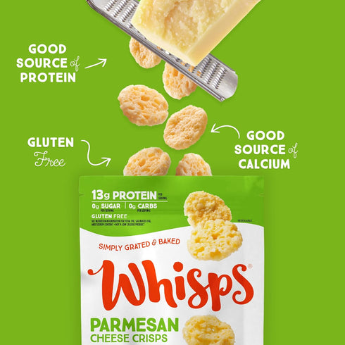 (10.8 Oz, 2 Pack) Whisps Cheese Crisps Parmesan Cheese | Protein Chips | Healthy Snacks | Protein Snacks, Gluten Free