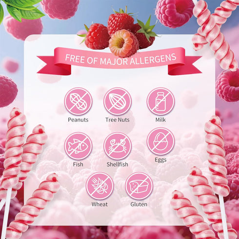 30 Pack Pink Twisty Lollipops Individually Wrapped - Valentine's Day Candy Twist Lollipop Bulk - Valentine Swirl