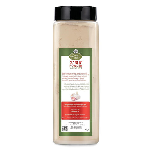 21 oz Good Tierra Ground Garlic Powder - Dehydrated Garlic Powder Seasoning for Cooking, Pantry Staples, Italian