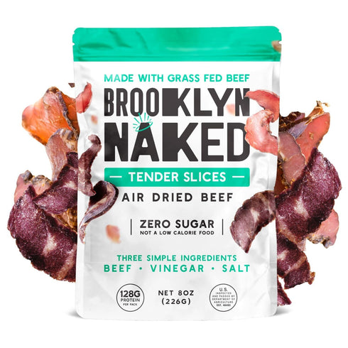 Brooklyn Biltong Air Dried Beef Snack, South African Jerky (8 oz, Pack of 1) - Whole30, Paleo, Keto, Gluten Free, Sugar