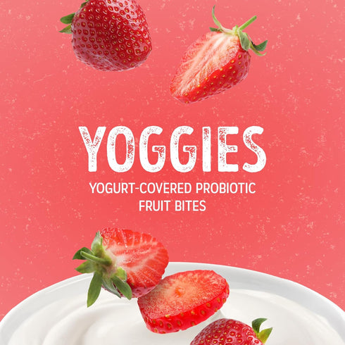 21oz (30 0.7oz) Pack 3 Nature's Garden Probiotic Strawberry Yoggies x of - Strawberry Yogurt-Covered Fruit Bites, High