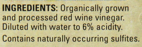 16.9 oz. Spectrum Culinary Organic Red Wine Vinegar, fl.