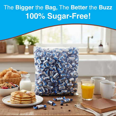 3 Coffee Rio Sugar Free Original Coffee Candy Bulk, Pound Bag - Individually Wrapped Sugar Free Hard Candies Blended