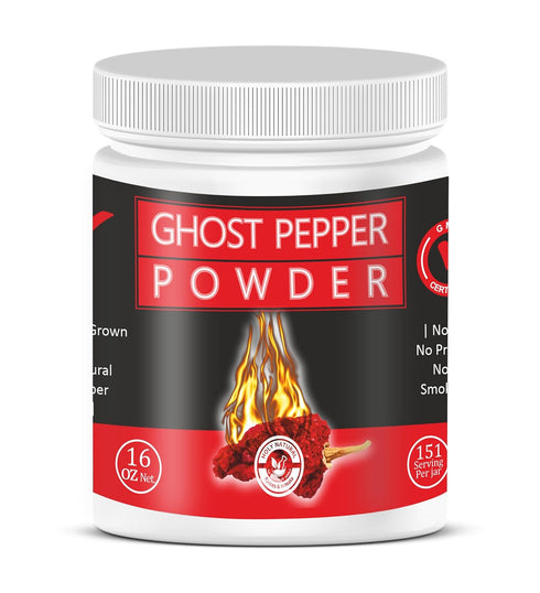 Ghost Pepper Powder (Bhut Jolokia Chili) - 16 oz/454 gm, 100% Pure,