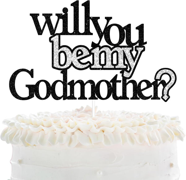 LHCING Will be my Godmother Birthday Cake Topper - New Godmother Announcement Party