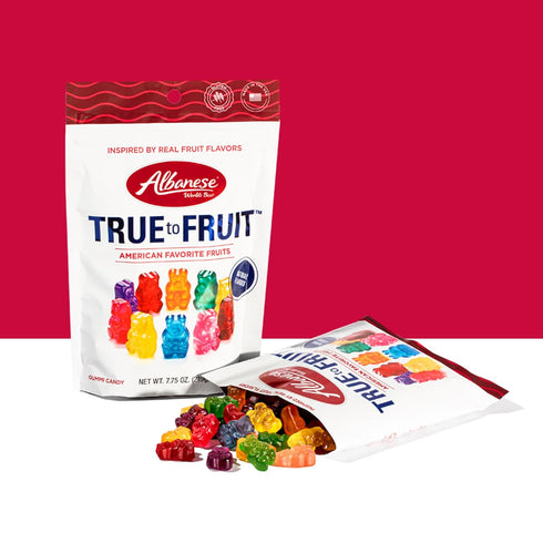 Albanese Gummies, 2.5oz (Pack 12), World's Best True to Fruit American Favorite Fruits Bag of Individually Wrapped Soft