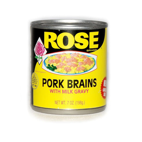 JFS Grocery 4-7oz (Pack 4) Rose Pork Brains, Cans Bundled with a JFS Recipe Card