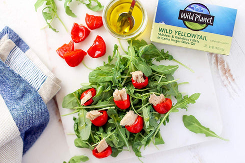 Wild Planet Wild Yellowtail Fillets in Organic Extra Virgin Olive Oil, Skinless & Boneless, 4.4 Ounce
