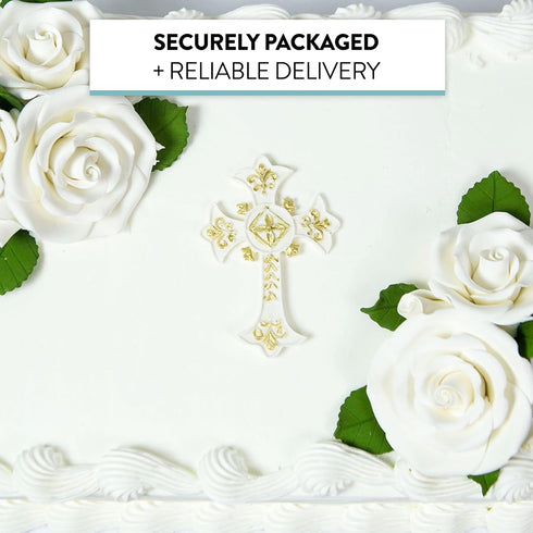 Global Sugar Art Exquisite Edble Rose & Leaf Sugar Cake Flowers Tray White, Unwired by Chef Alan Tetreault