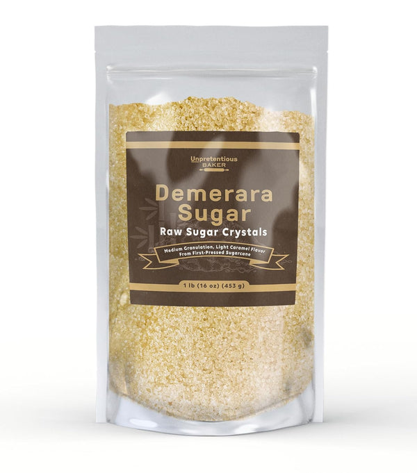 Unpretentious Demerara Sugar, Raw First-Pressed Sugarcane Crystals For Drinks & Baking (1