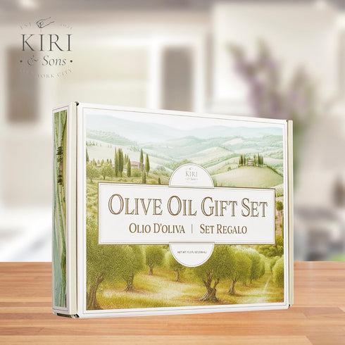 Set 8 Kiri & Sons Olive Oil Gourmet Sampler Gift of - Premium Extra-Virgin Olive Oil Made In Spain, Natural Flavors