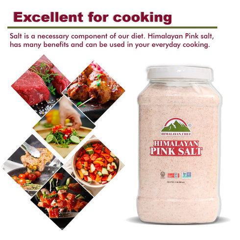 5 lbs. (Pack 2) Himalayan Chef Pink Himalayan Salt- Fine Grain