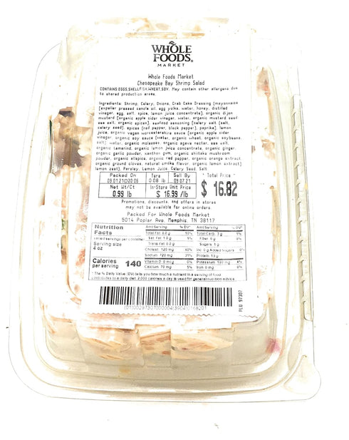 Whole Foods Market Chesapeake Bay Shrimp Salad - Fresh & Delicious