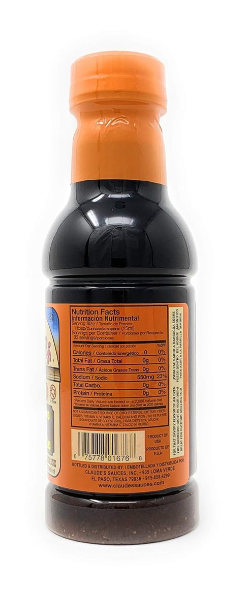 Claudes Hickory Barbeque Marinade, 16 Ounce Bottle, Pack of 2