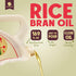 1.32 100% (169 oz/1.32 Gourmanity Rice Bran Oil, Bulk Gallon Easy Pour Bottle, Heart Healthy Oil Made From Pure Rice