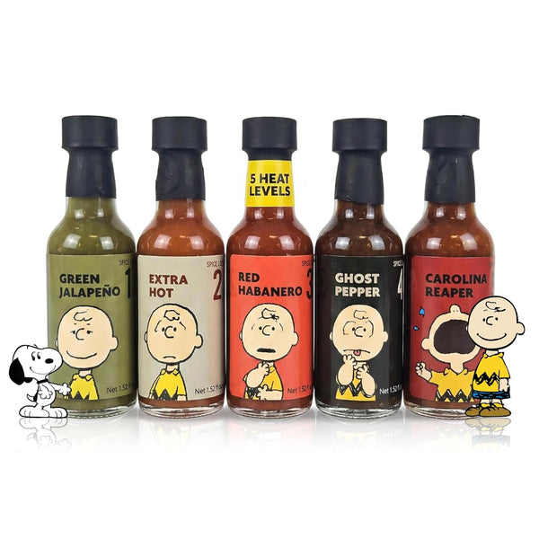 Hot Sauce Collection by MSFR 5 Levels of Charlie Brown from PEANUTS