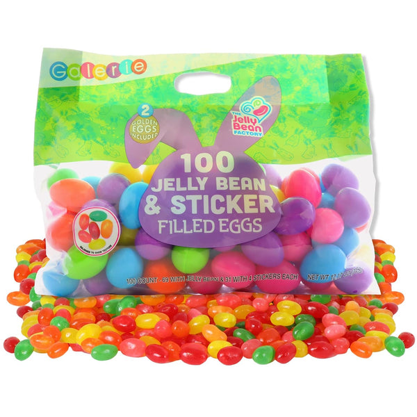 Prefilled Easter Eggs with Jelly Beans, Basket Stuffer, Seasonal Candy Game Supplies,