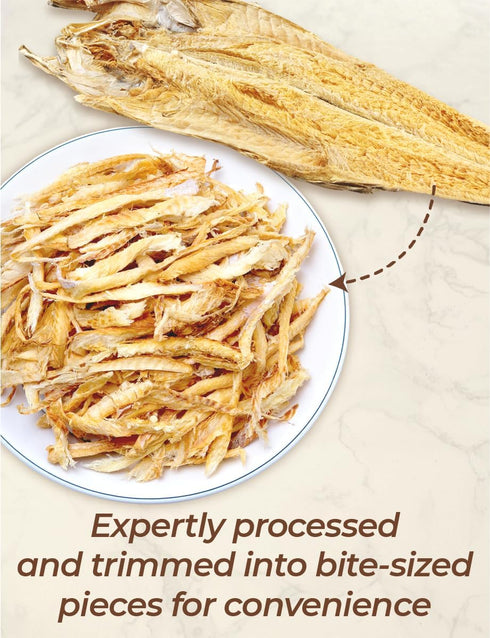 100g 3.5oz NICE WITCH'S Dried Pollack Shredded / - Naturally Air-Dried in Korea, High-Protein Soup Ingredient Naturally