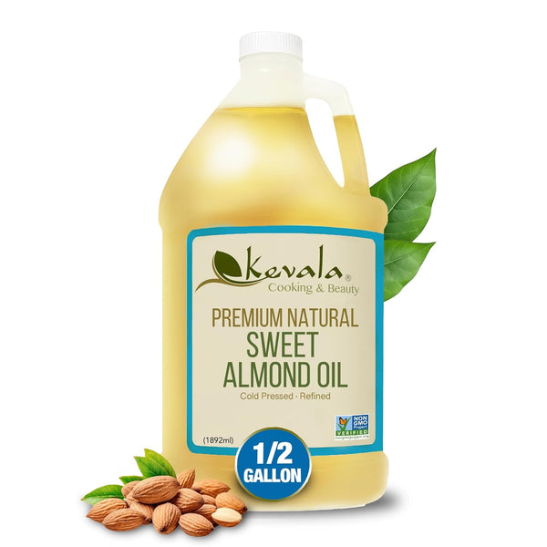 Kevala Sweet Almond Oil - Cold Pressed Almond Oil for Baking and