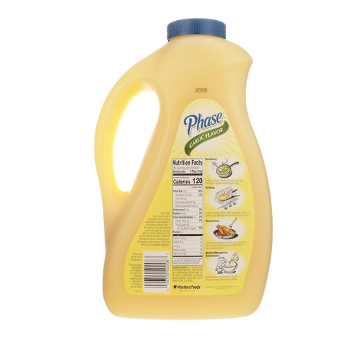 1 Ventura Foods Phase Garlic Flavor Liquid Butter Alternative - Dairy-Free & Vegan Vegetable Oil for Sauting, Grilling