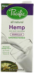 Pacific Natural Unsweetened Hemp Milk, Vanilla, 6 Count
