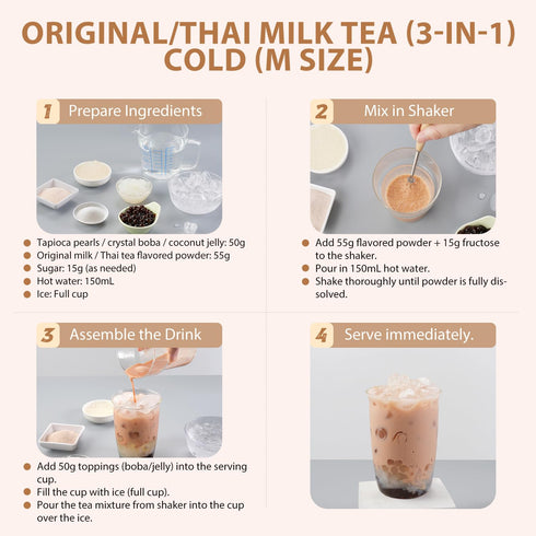 (3-in-1), 2.2 lbs (1kg) Soeos Milk Tea Flavored Powder Instant Bubble Tea Mix with Creamer & Sugar, Easy to Prepare