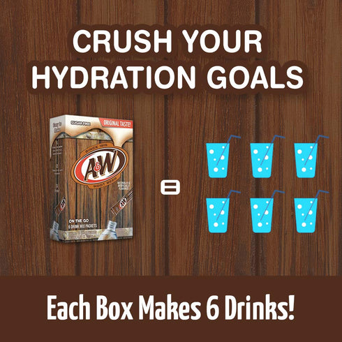 (12 72 72 A&W, Root Beer Powder Drink Mix - boxes, sticks) Sugar Free & Delicious, Makes flavored water beverages