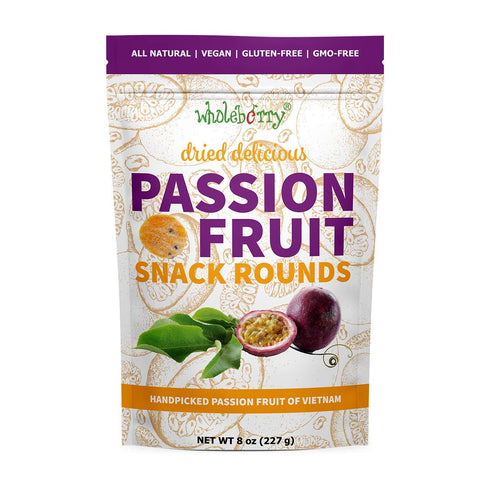 Naturally Delicious Dried Passion Fruit Maracuja 8-oz Bags, No Added Chemicals, No