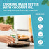 16oz Heaven & Earth USDA Organic Unrefined Virgin Coconut Oil, | Glass Jar | Cold Pressed | Coconut Oil for Cooking