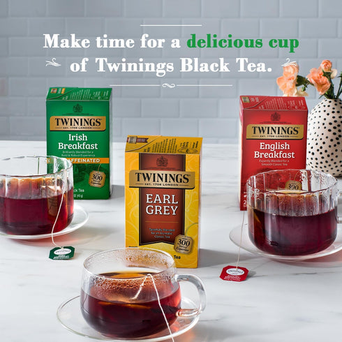 20 (Pack 2) Twinings Irish Breakfast Tea, Decaf Tea Bags, Strong and Distinctive Black Decaffeinated Tea, Individually